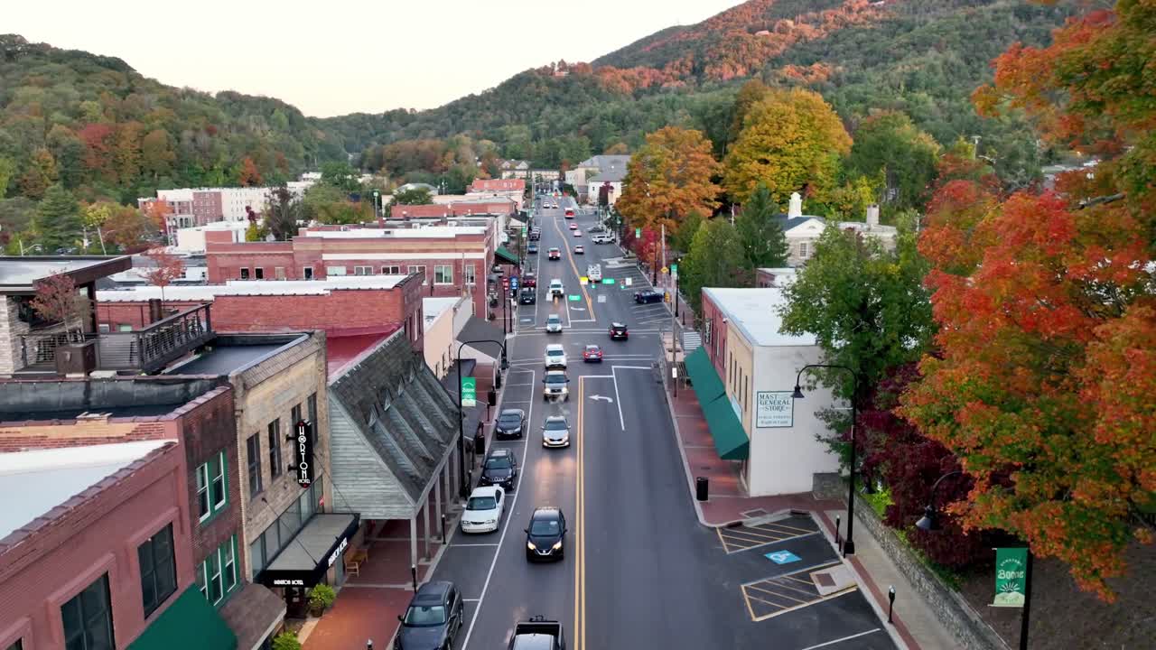 가을 색 boone nc, 노스 캐롤라이나 가을 공중