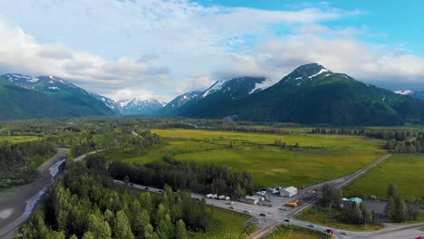 4k video of portage glacier mountains in girdwood, alaska