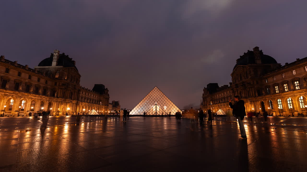 The Louvre Pyramid at Night