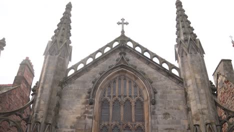 historic facade of church in inverness, scotland in the highlands