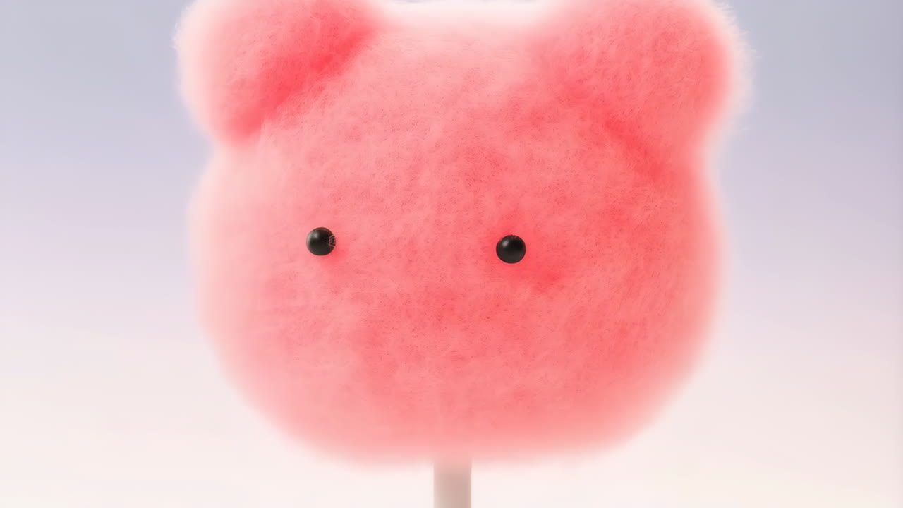 Pink Bear Cotton Candy