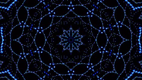 shining bright lines set blue wave motion, colorful, on black background