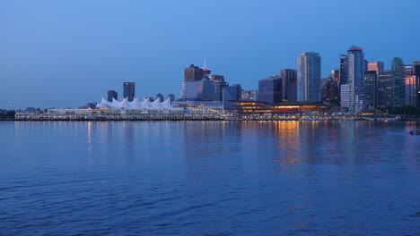 First-Light-at-Downtown-Vancouver,-British-Columbia,-Canada-Static