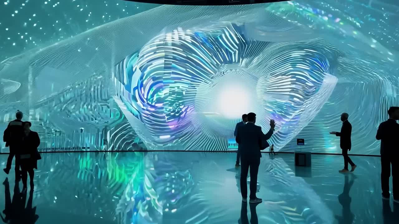 인터랙티브 프로젝션 매핑 아트 설치