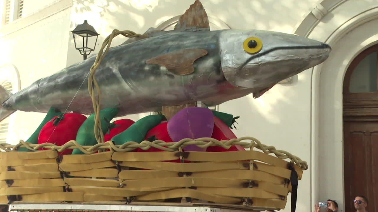 Giant Fish Sculpture in a Basket - A Festive Display