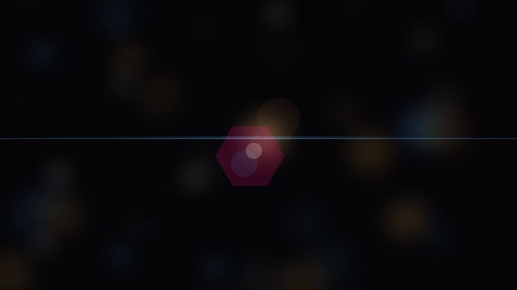 Abstract Lens Flare Moving Across Dark Background