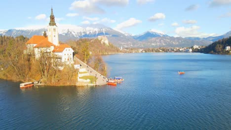 Stunning 4K aerial drone video captures Lake Bled, Slovenia