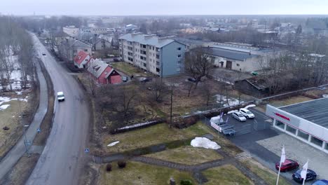 trucks passing by the roads in valga estonia