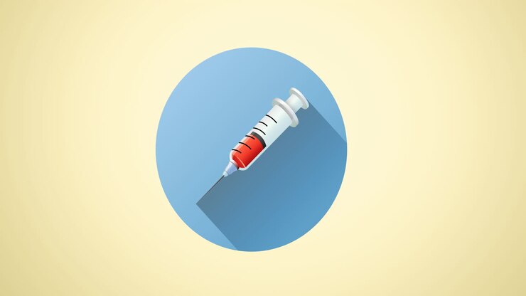 Animation of vaccine icon on green background