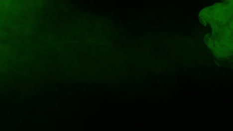 realistic green smoke or fog drifts and swirls across a black background. ideal for overlays, special effects, and creating a mysterious, toxic, or magical atmosphere