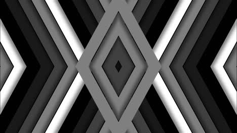 bucle de fondo de azulejos monocromáticos en forma de diamante en capas