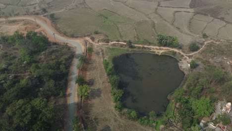 Drone-video-shot-of-vast-fields-after-harvest