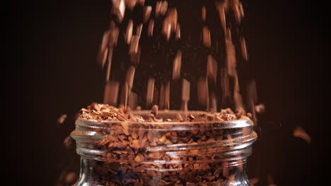 Closeup-powdered-coffee-product,-Instant-coffee.