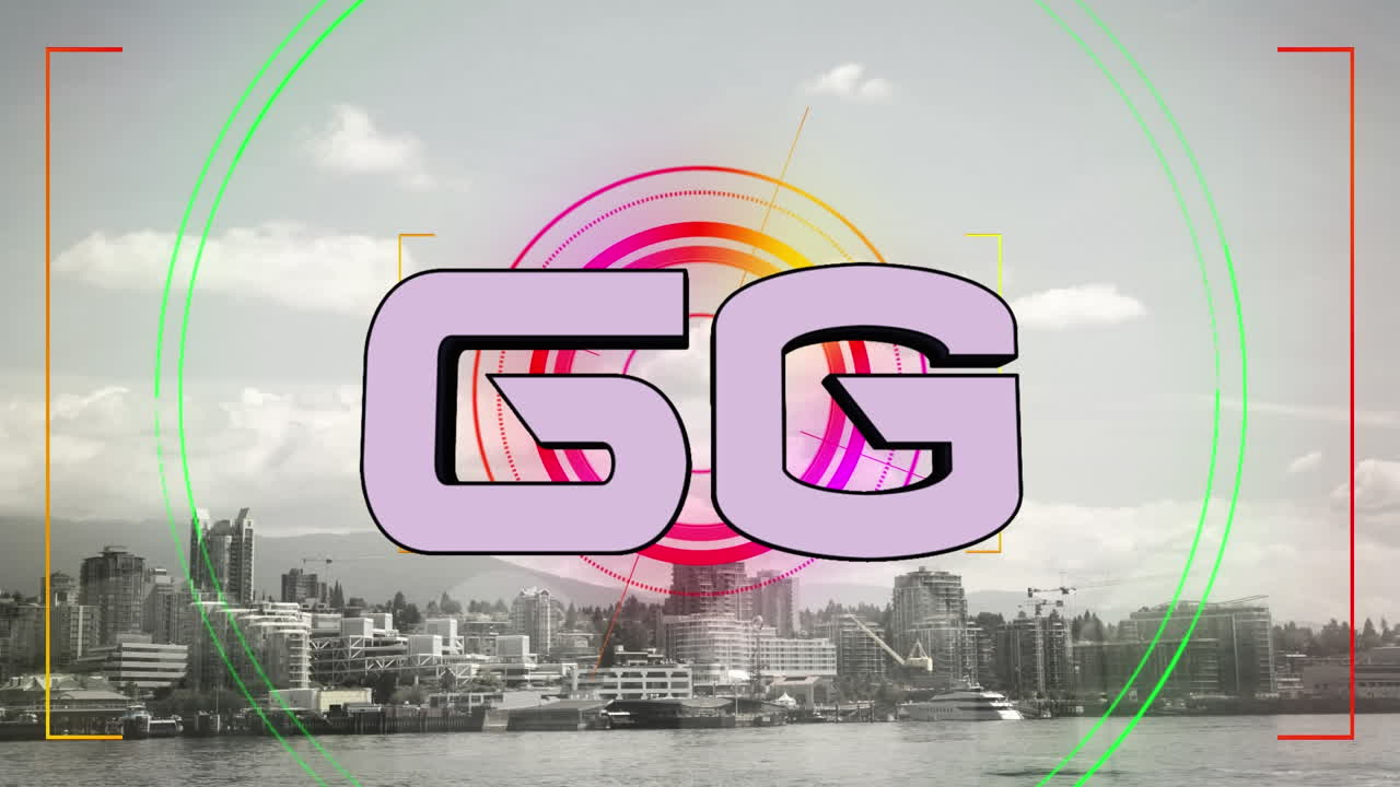 animación de texto 6g y procesamiento de datos por computadora a través del escaneo de alcance.