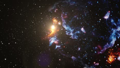 nebulosas y los rayos de una de las estrellas en el universo estelar, el cosmos