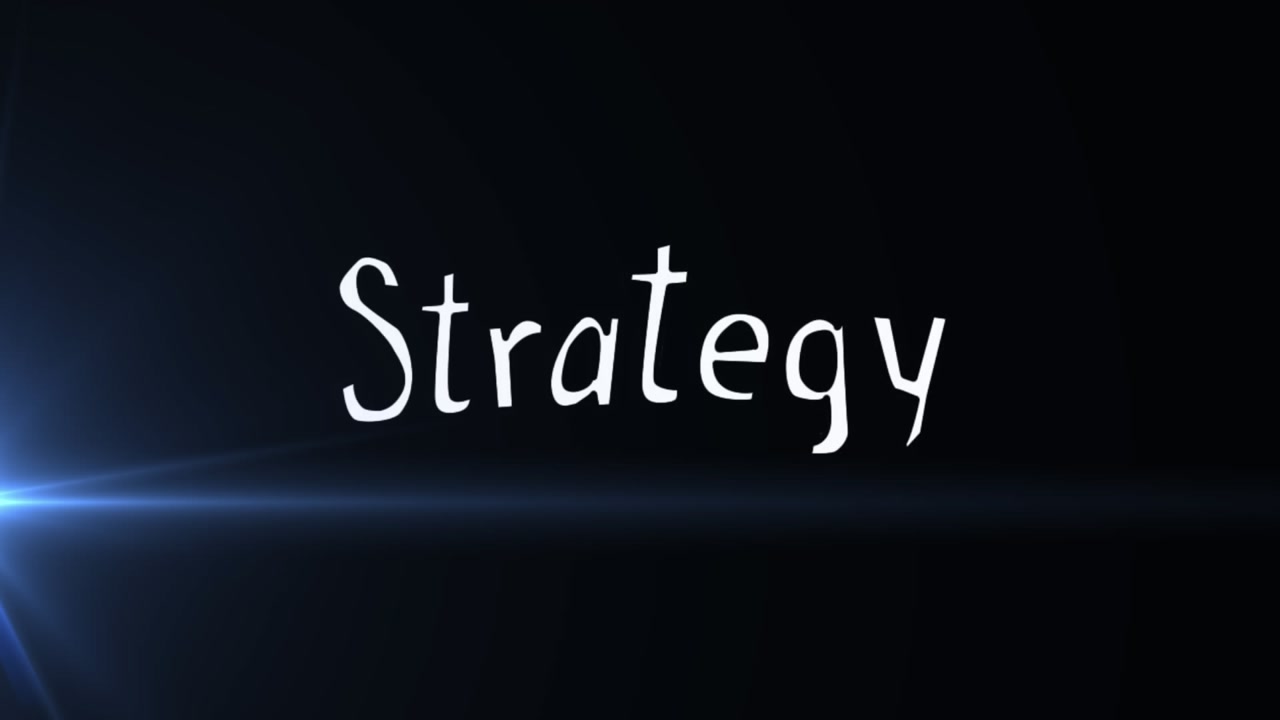 Animation of strategy text over light spots