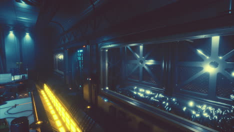 futuristic interior of the spase base