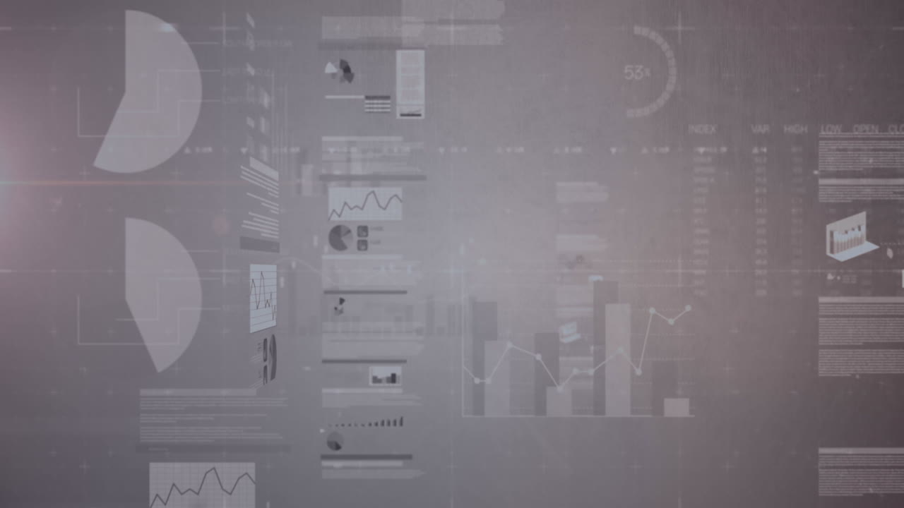 animación de las estadísticas y procesamiento de datos financieros