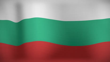 animation of moving flag of bulgaria waving