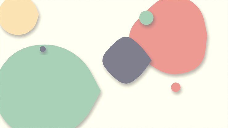 Grafica in movimento astratta con forme pastello fluttuanti
