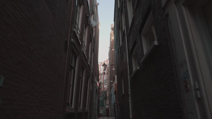 Narrow Amsterdam Alleyway