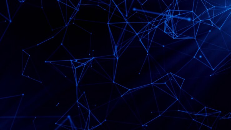 Abstract Blue and Black Geometric Background