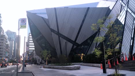 early morning outside the royal ontario museum