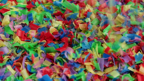 recycled colored plastic pieces
