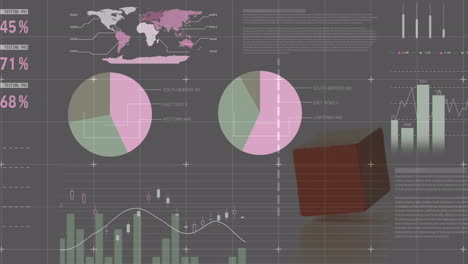 animación del procesamiento de datos sobre el bloque
