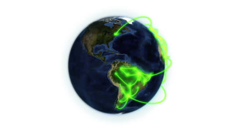 red verde en la tierra con imagen cortesía de nasa.org