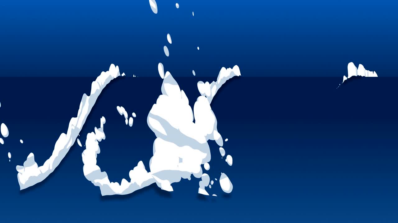 빠른 움직임에서 연기 애니메이션. 게임에 대한 애니메이션 요소. 만화 증기 구름. 루프 블루 애니메이션.