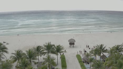 Drohnenantenne-Von-Playa-Del-Carmen,-Mexiko-Strand