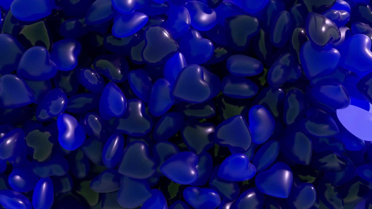 많은 파란 심장의 추상적인 배경