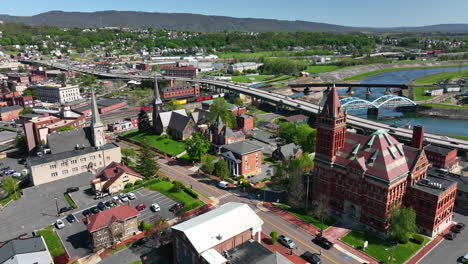 cumberland, maryland, y, río potomac, frontera, con, virginia occidental