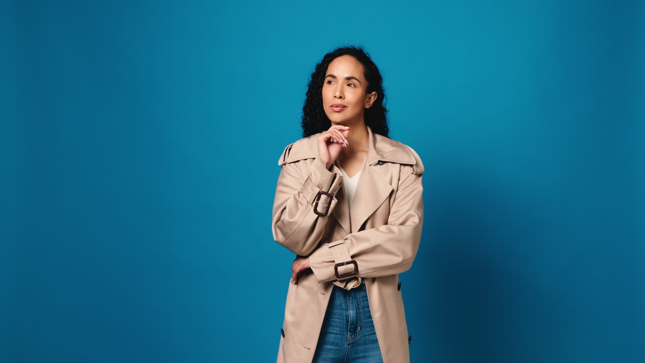 Portrait of a Stylish Woman in Trench Coat