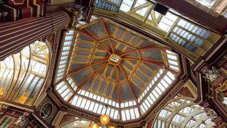 ornate ceiling of historic market building