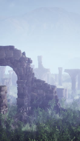antiguas ruinas nubladas