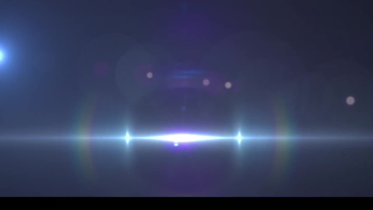 파란색 배경에서 움직이는 반 ⁇ 이는 불빛의 애니메이션