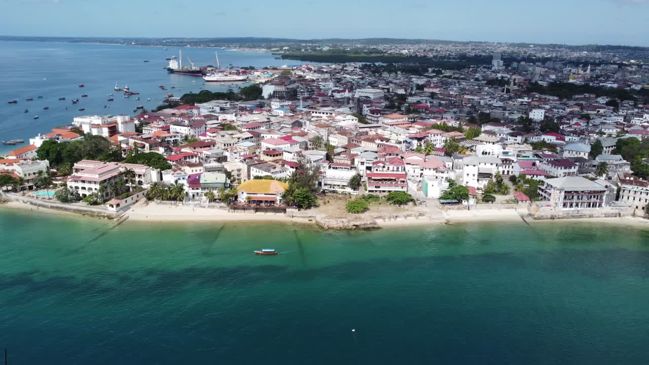 ciudad de piedra zanzíbar por dron