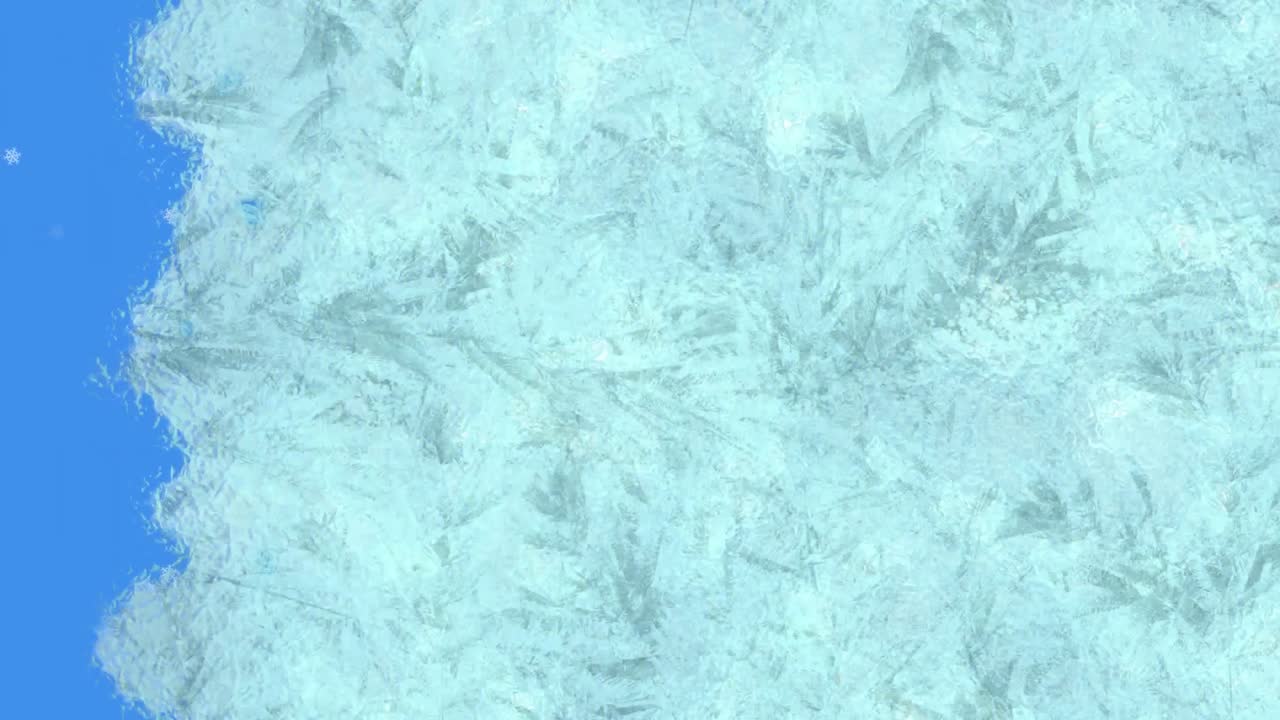 야간 겨울 풍경의 애니메이션