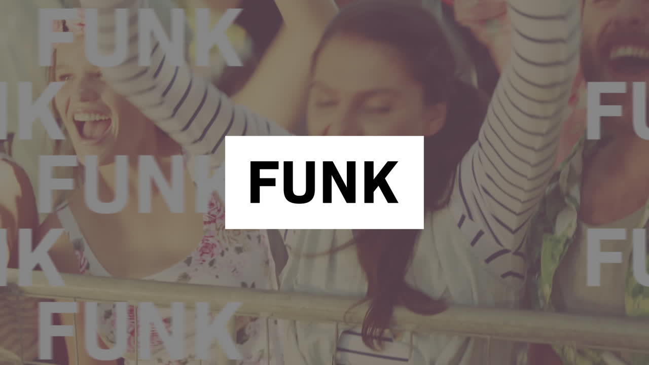 animación de funk sobre la gente divirtiéndose