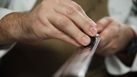chef using a grater
