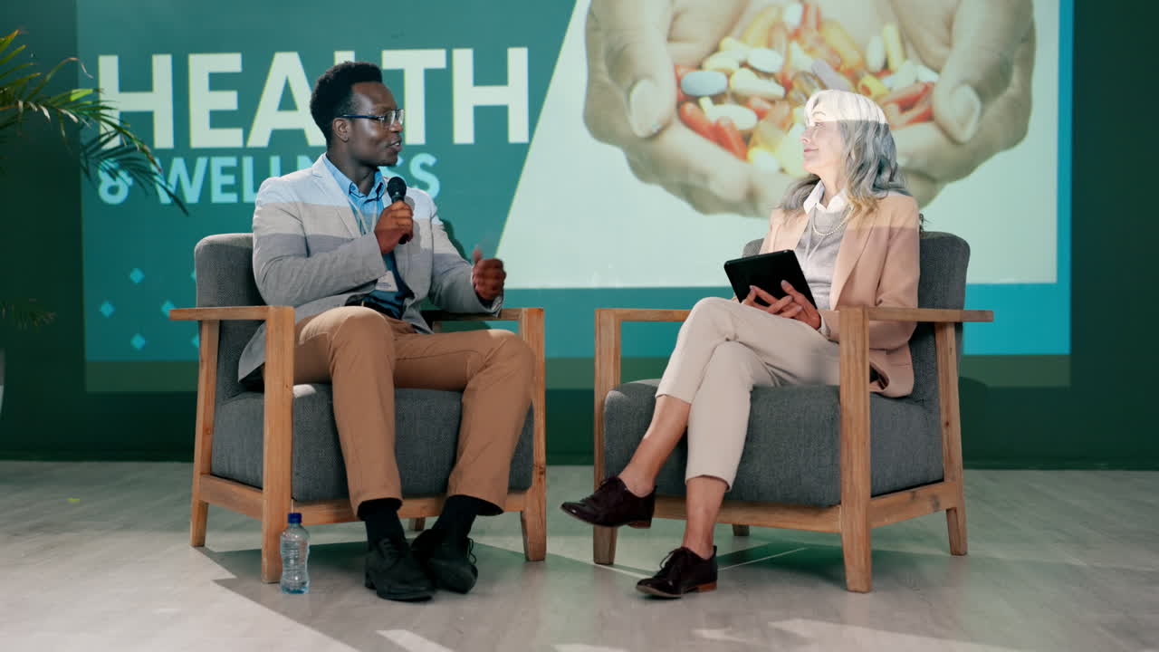 Health and Wellness Discussion on Stage