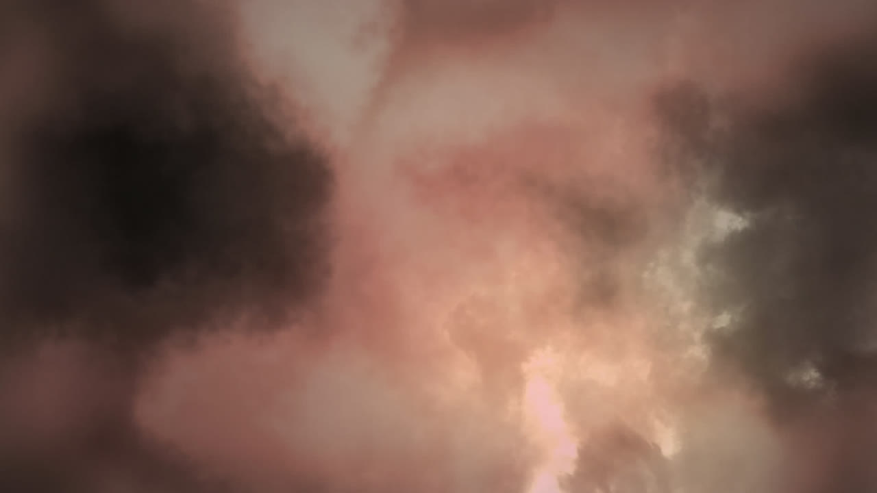 구름과 함께 하늘에 천둥이