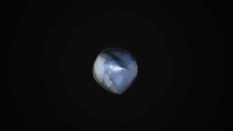 superficie ondulada en una esfera, metamorfosis de forma amorfa