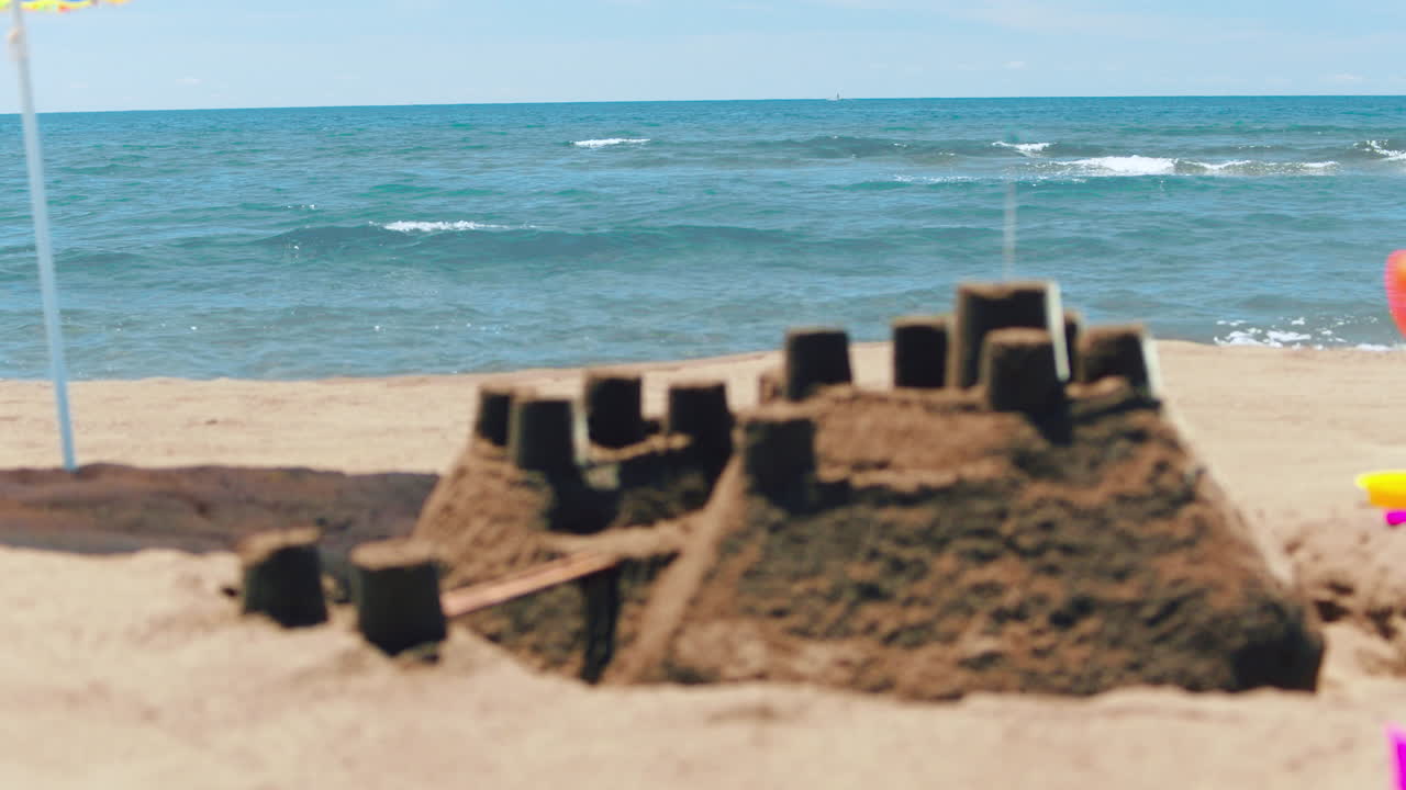 해변에 있는 모래 성