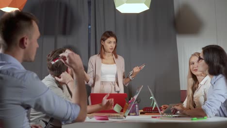 reunión de negocios en curso
