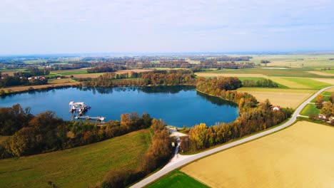 Stunning-4K-drone-footage-of-a-fishing-lake-or