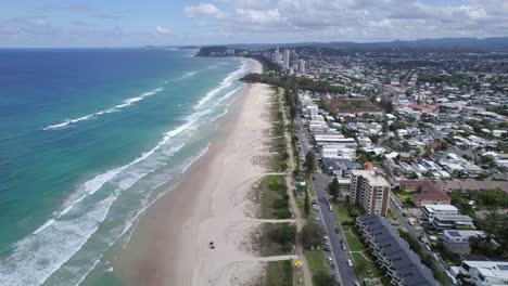 Flight-Above-The-Miami-Beach-Near-Little-Burleigh-In-Queensland,-Australia