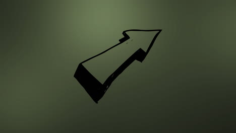 animation of arrow icon with success text on green background